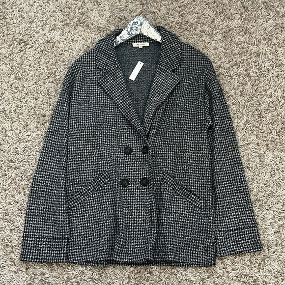 Madewell Brushed Knit Redford Blazer in Houndstooth Check NWT Size Small - Picture 4 of 8